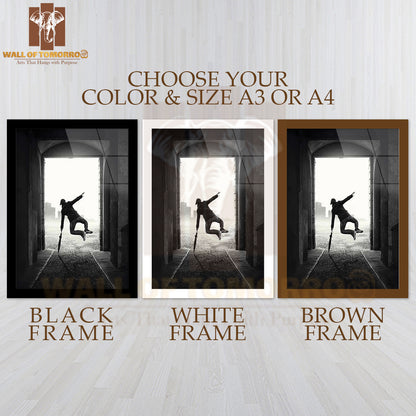 Happy Man High Quality Glass Frame Wall Décor
