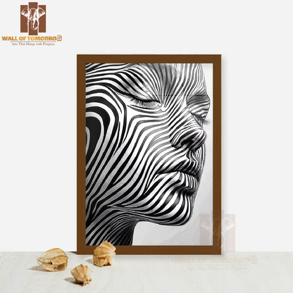 Hypnotic Flow Elegance Art High Quality Glass Frame Wall Décor