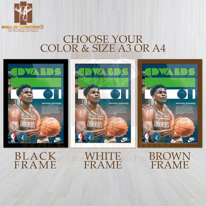 Famous Basketball Team Player Sports High Quality Glass Frame Wall Décor