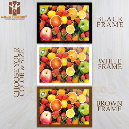 Juicy Fruits Variety Natural Nutrition High Quality Unframed Poster Print & Waterproof Poster Print Wall Décor