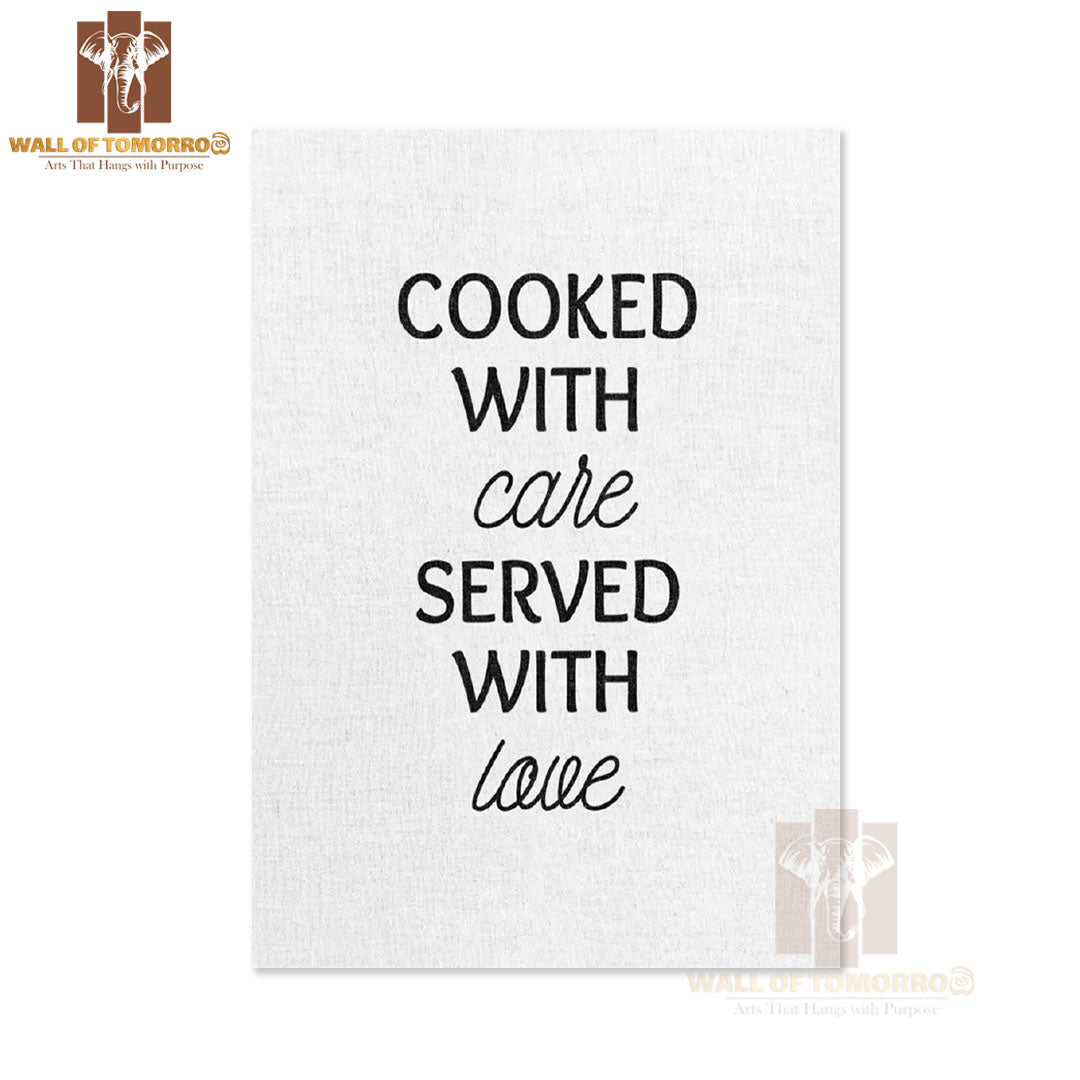 Cooked with Care, Served with Love Kitchen & Restaurant High Quality Unframed Poster Print & Waterproof Poster Print Wall Décor in Sri Lanka