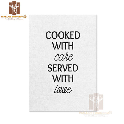 Cooked with Care, Served with Love Kitchen & Restaurant High Quality Unframed Poster Print & Waterproof Poster Print Wall Décor in Sri Lanka