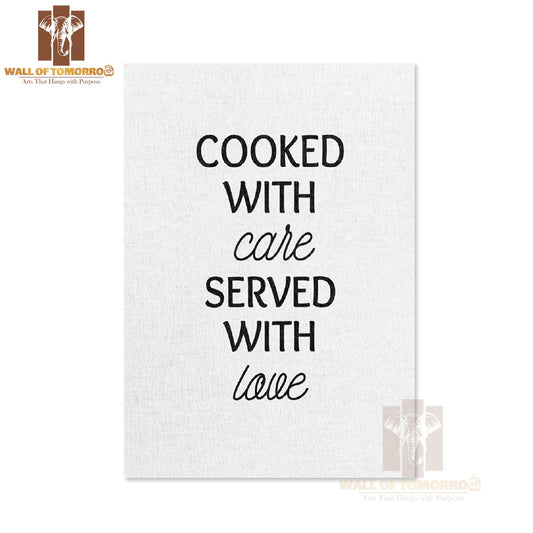 Cooked with Care, Served with Love Kitchen & Restaurant High Quality Unframed Poster Print & Waterproof Poster Print Wall Décor in Sri Lanka