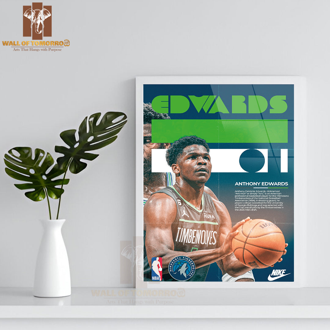 Famous Basketball Team Player Sports High Quality Glass Frame Wall Décor