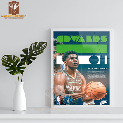 Famous Basketball Team Player Sports High Quality Glass Frame Wall Décor