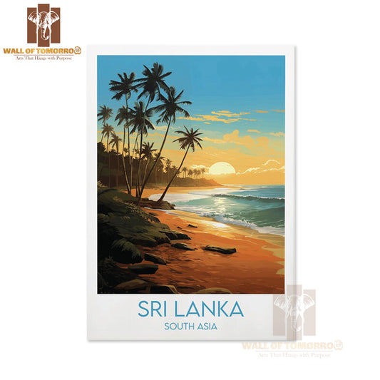 Indian Ocean, Sri Lanka, South Asia Travel High Quality Unframed Poster Print & Waterproof Poster Print Wall Décor