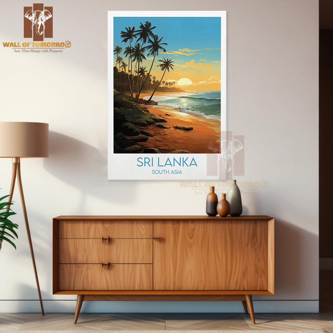 Indian Ocean, Sri Lanka, South Asia Travel High Quality Unframed Poster Print & Waterproof Poster Print Wall Décor