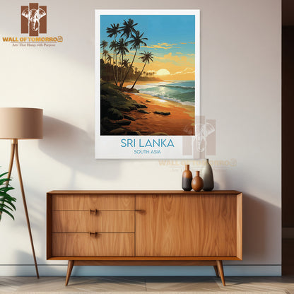 Indian Ocean, Sri Lanka, South Asia Travel High Quality Unframed Poster Print & Waterproof Poster Print Wall Décor
