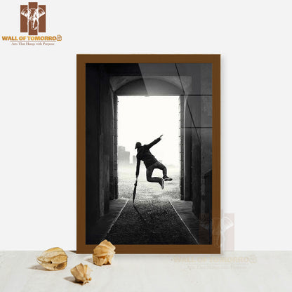 Happy Man High Quality Glass Frame Wall Décor