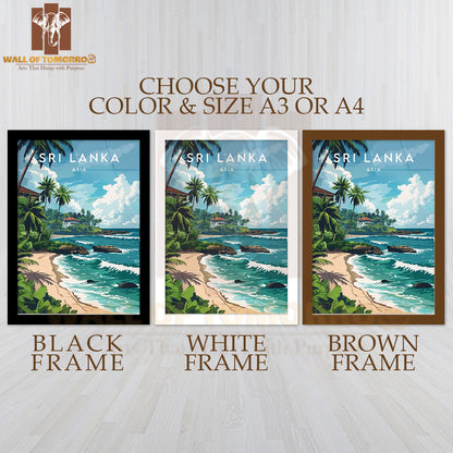 Asia, Sri Lanka Travel High Quality Glass Frame Wall Décor