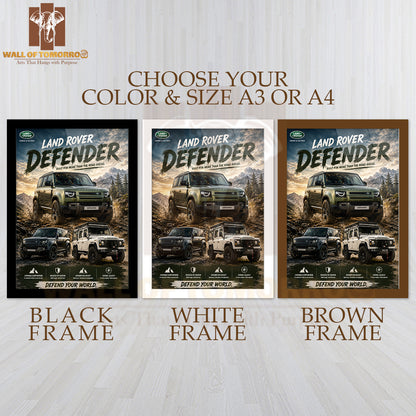 Land Rover Defender High Quality Glass Frame Wall Décors in Sri Lanka