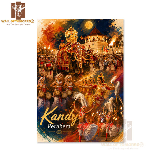 Kandy Perahera Sri Lanka Travel High Quality Unframed Poster Print & Laminated Poster Print Wall Décor