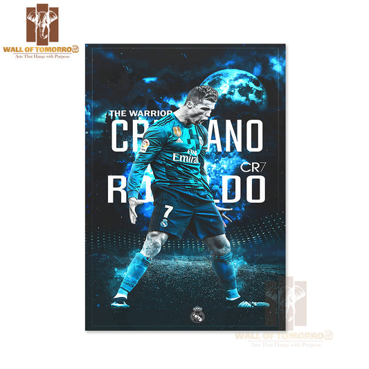 The Warrior Cristiano Ronaldo in Action High Quality Unframed Poster Print & Waterproof Poster Print Wall Décor
