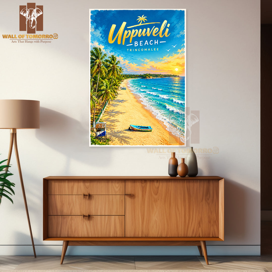 Uppuveli Beach, Trincomalee  Sri Lanka Travel High Quality Unframed Poster Print & Laminated Poster Print Wall Décor