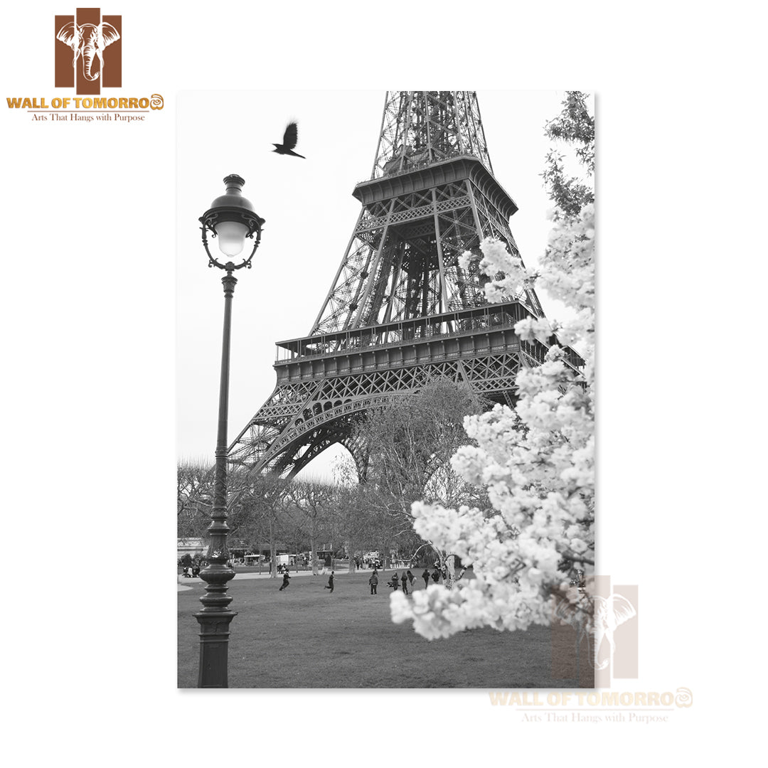 Eiffel Tower In Black and White Style, Paris, France High Quality Unframed Poster Print & Waterproof Poster Print Wall Décor