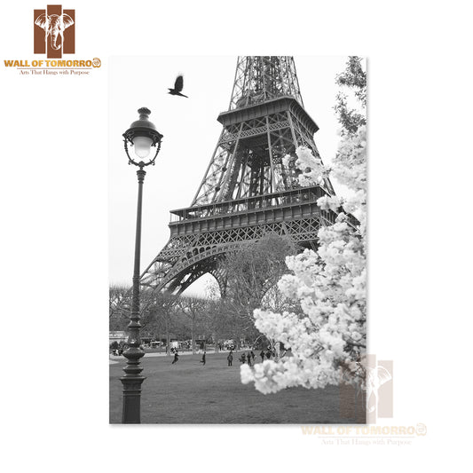 Eiffel Tower In Black and White Style, Paris, France High Quality Unframed Poster Print & Waterproof Poster Print Wall Décor