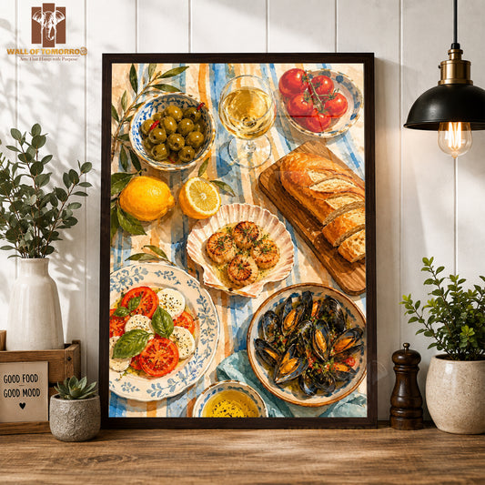 Food on Table Kitchen & Restaurant High Quality Glass Frame Wall Décors in Sri Lanka