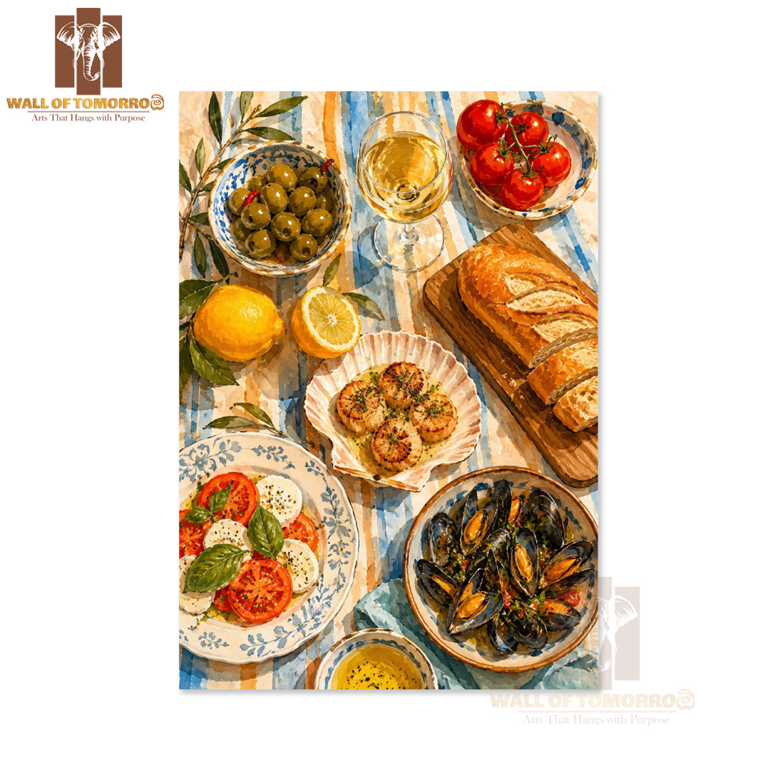 Food on Table Kitchen & Restaurant High Quality Unframed Poster Print & Waterproof Poster Print Wall Décor in Sri Lanka