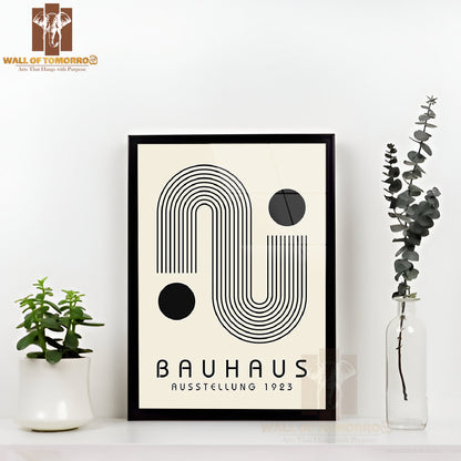 Bauhaus Art 1923 High Quality Glass Frame Wall Décor