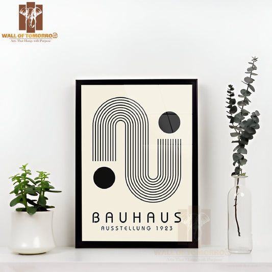Bauhaus Art 1923 High Quality Glass Frame Wall Décor