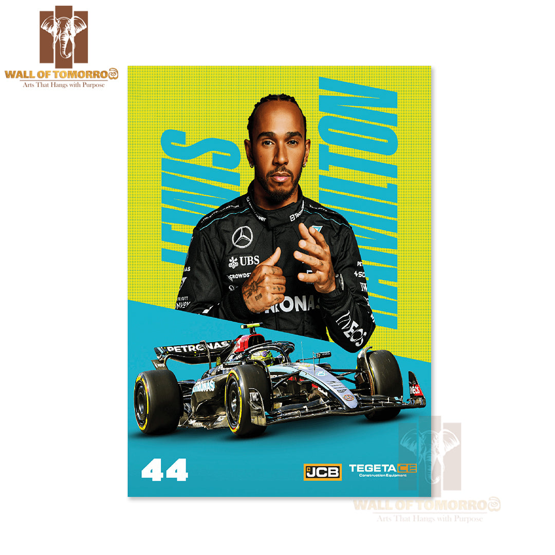 Famous Racer In His Mercedes-AMG F1 Team Uniform Sports High Quality Unframed Poster Print & Waterproof Poster Print Wall Décor