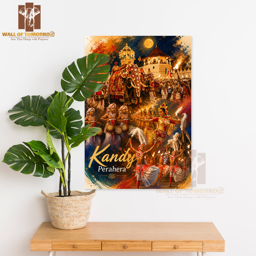 Kandy Perahera Sri Lanka Travel High Quality Unframed Poster Print & Laminated Poster Print Wall Décor