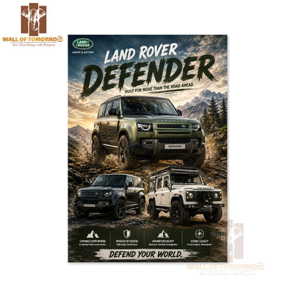 Land Rover Defender Vehicle High Quality Unframed Poster Print & Waterproof Poster Print Wall Décor in Sri Lanka