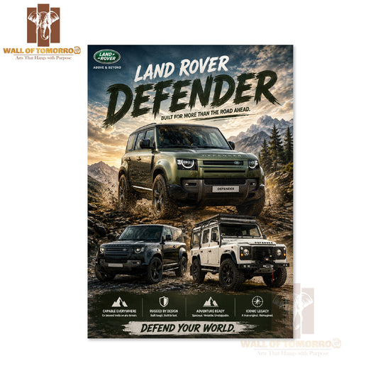 Land Rover Defender Vehicle High Quality Unframed Poster Print & Waterproof Poster Print Wall Décor in Sri Lanka