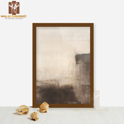 Rustic Echoes Neutral Art High Quality Glass Frame Wall Décor
