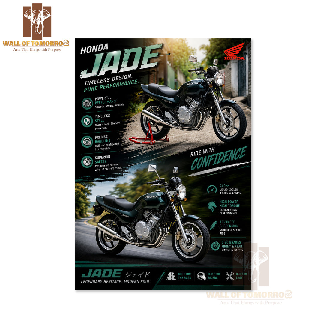 Honda Jade Bike High Quality Unframed Poster Print & Waterproof Poster Print Wall Décor in Sri Lanka