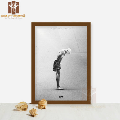 UFC Charles Oliveira Strength and Determination Sports High Quality Glass Frame Wall Décor