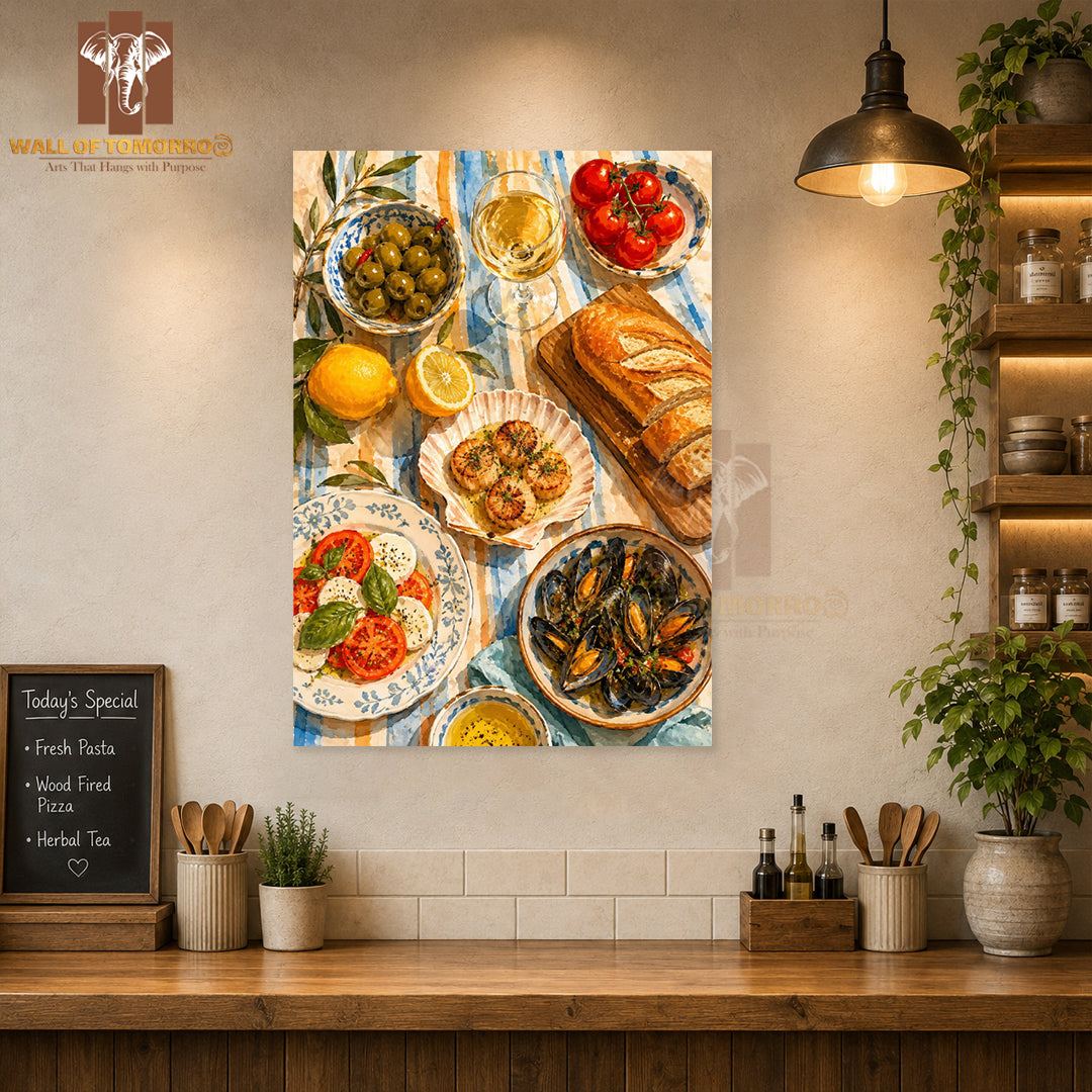 Food on Table Kitchen & Restaurant High Quality Unframed Poster Print & Waterproof Poster Print Wall Décor in Sri Lanka