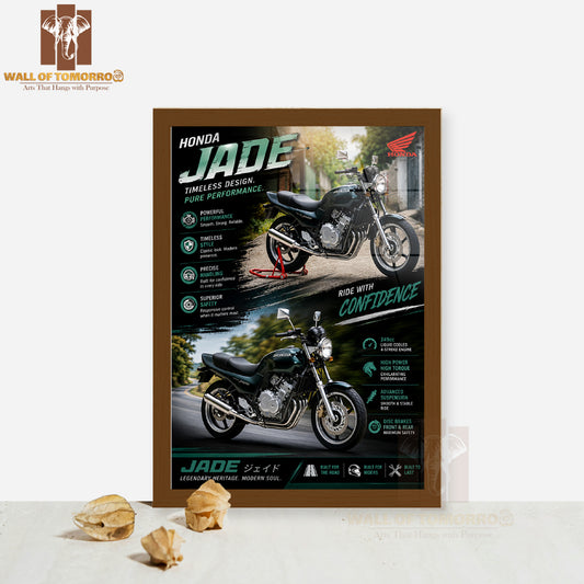 Honda Jade Bike High Quality Glass Frame Wall Décors in Sri Lanka