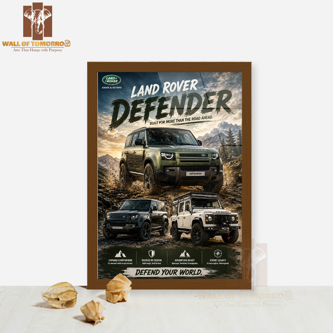 Land Rover Defender High Quality Glass Frame Wall Décors in Sri Lanka