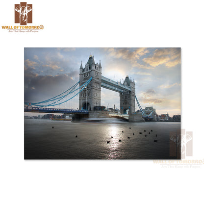 Tower Bridge During Evening, London, UK High Quality Unframed Poster Print & Waterproof Poster Print Wall Décor