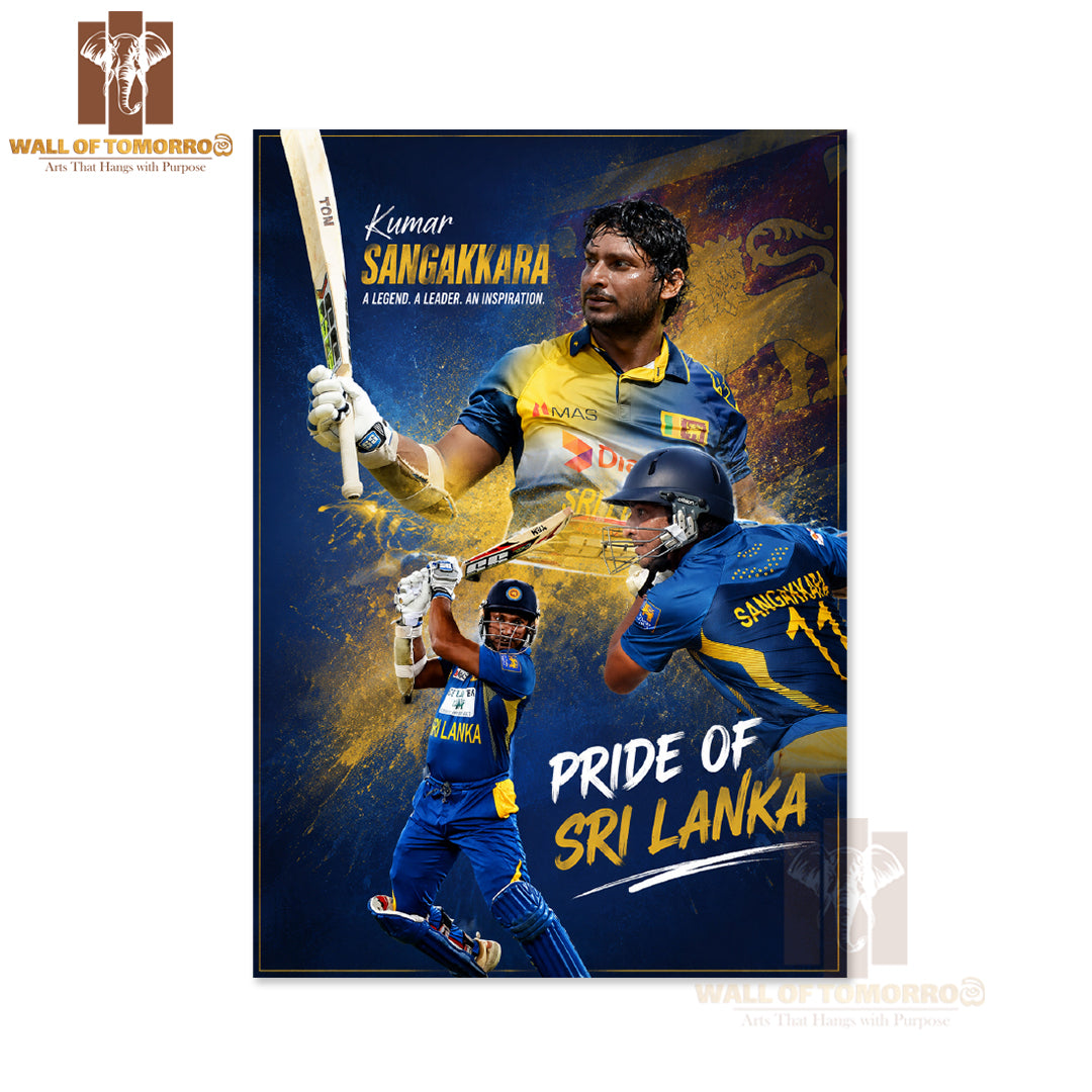 Sri Lanka Cricket Legend Kumar Sangakkara Sports High Quality Unframed Poster Print & Waterproof Poster Print Wall Décor