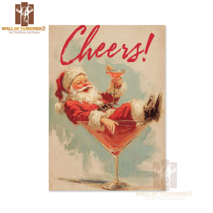 Cheers Santa High Quality Unframed Poster Print & Waterproof Poster Print Wall Décor