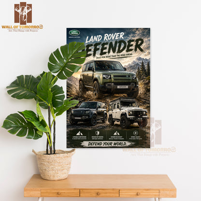 Land Rover Defender Vehicle High Quality Unframed Poster Print & Waterproof Poster Print Wall Décor in Sri Lanka
