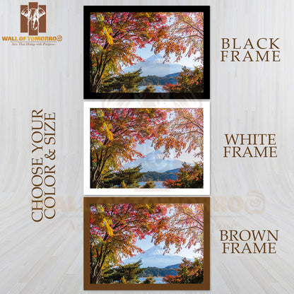 Fuji And Red Maple High Quality Unframed Poster Print & Waterproof Poster Print Wall Décor