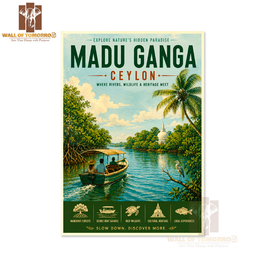 Ceylon Sri Lanka Madu Ganga Travel High Quality Unframed Poster Print & Waterproof Poster Print Wall Décor
