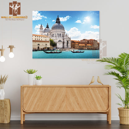 Grand Canal and Basilica Santa Maria Della Salute, Venice, Italy High Quality Unframed Poster Print & Waterproof Poster Print Wall Décor