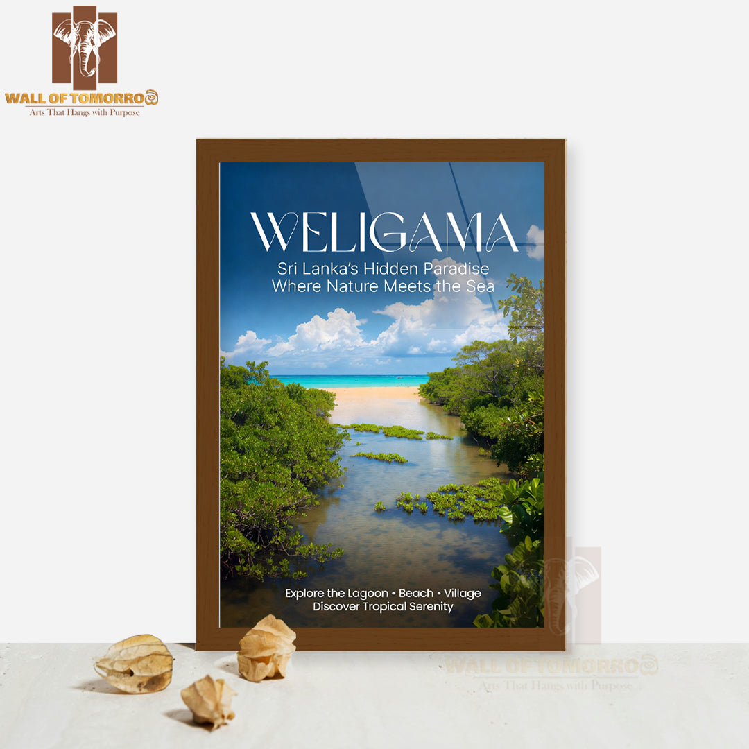 Weligama Sri Lanka Travel High Quality Glass Frame Wall Décor