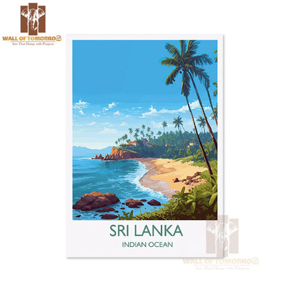 Sri Lanka, Indian Ocean Travel High Quality Unframed Poster Print & Waterproof Poster Print Wall Décor