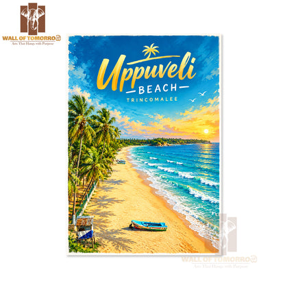 Uppuveli Beach, Trincomalee  Sri Lanka Travel High Quality Unframed Poster Print & Laminated Poster Print Wall Décor