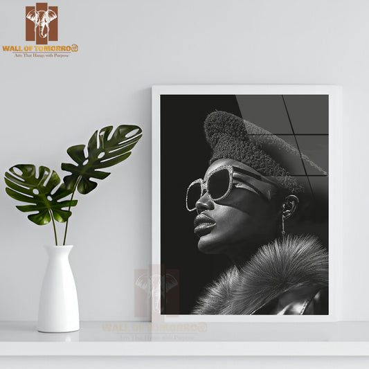 Iconic Glamour Women Fashion High Quality Glass Frame Wall Décor