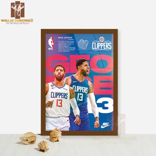 Famous Basketball Team Player Sports High Quality Glass Frame Wall Décor