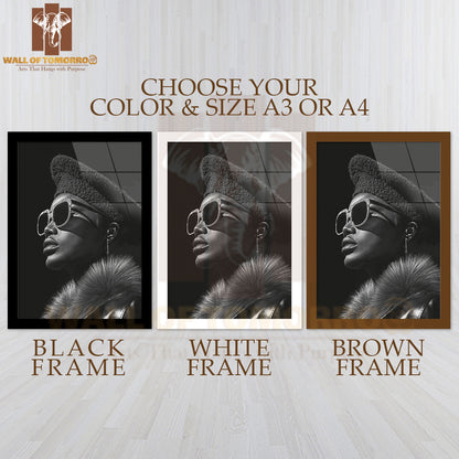 Iconic Glamour Women Fashion High Quality Glass Frame Wall Décor