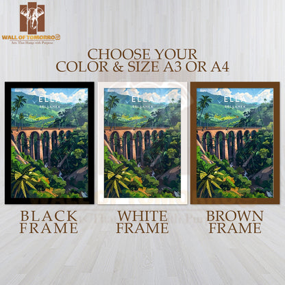 Ella, Nine Arch Sri Lanka Travel High Quality Glass Frame Wall Décor