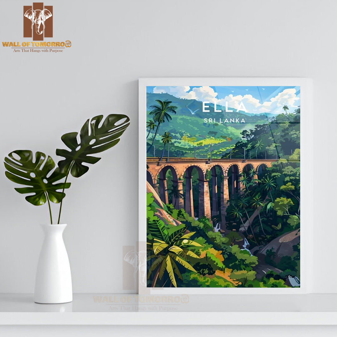 Ella, Nine Arch Sri Lanka Travel High Quality Glass Frame Wall Décor