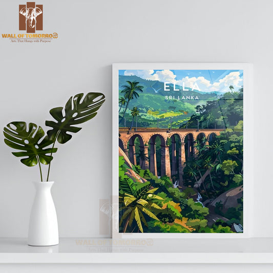 Ella, Nine Arch Sri Lanka Travel High Quality Glass Frame Wall Décor